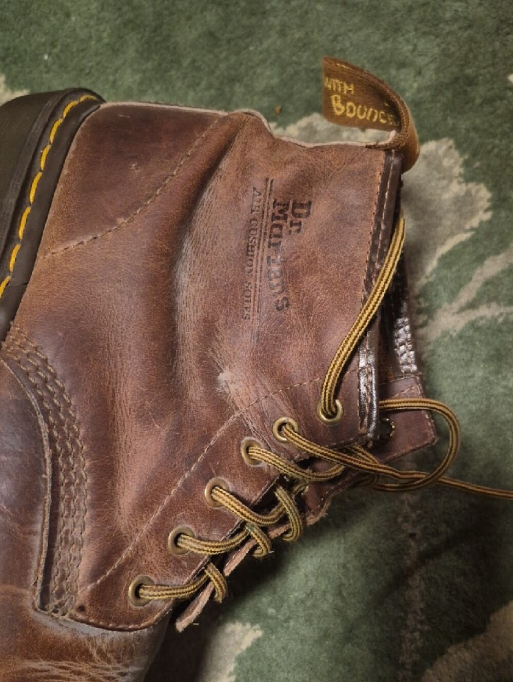 Dr. Martens Brown Leather Chukka Boots with Yellow Stitching - Picture 9 of 12